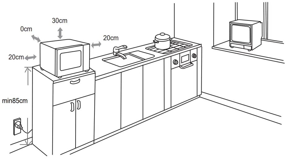Midea AM820C2RA Microwave Oven - INSTALLATION