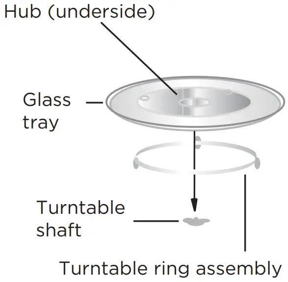 Midea AM820C2RA Microwave Oven - Turntable Installation