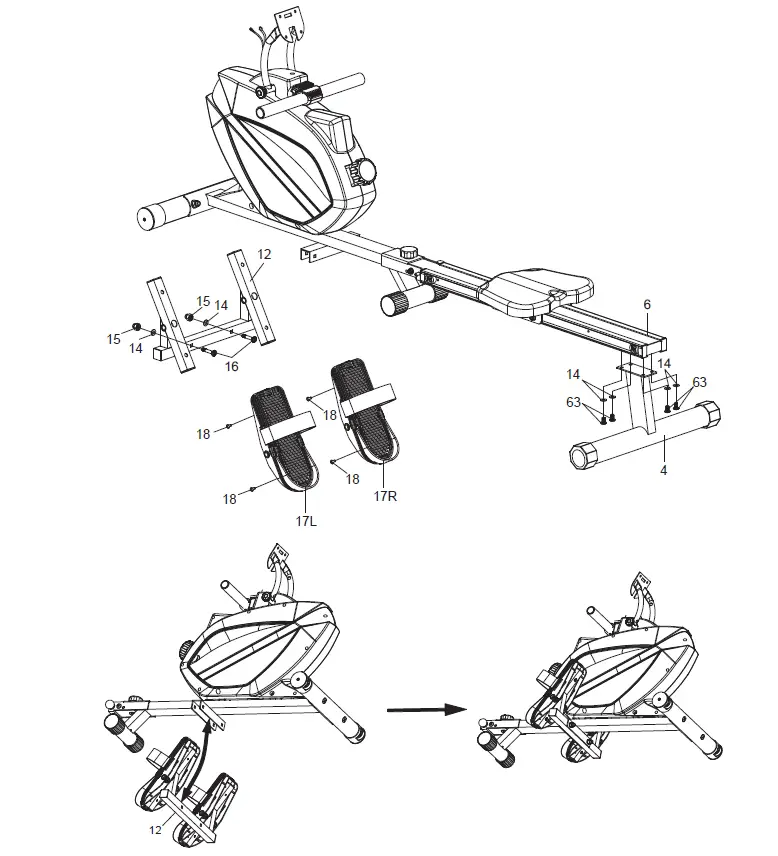 SportPlus SP-MR-1200 Series Rowing Machine fig (7)
