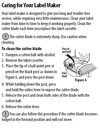 Caring for Your Label Maker
