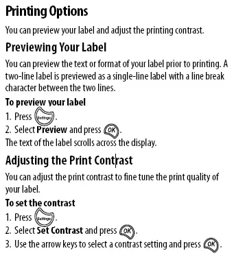 Printing Options