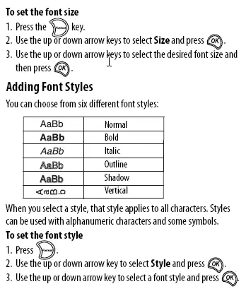 To set the font size