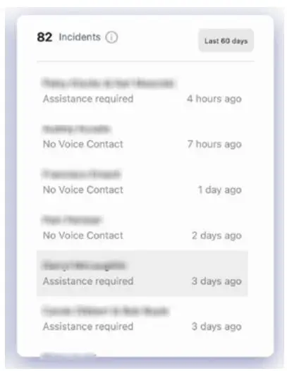 Tunstall my Portal Software User Guide - Incidents