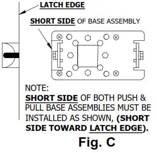 ABH MANUFACTURING INC LR6000Q Ligature Resistant Cylindrical Latches - LR6000Q PUSH PULL LATCH 4