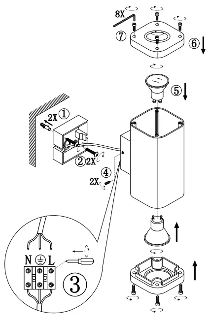 ENDON 96911 Outdoor Wall Light Fitting-fig3