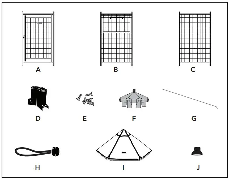 THE PET GAZEBO 23230E Pet Gazebo Instruction Manual - PARTS SECTION