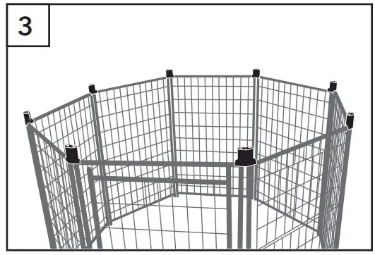 THE PET GAZEBO 23230E Pet Gazebo Instruction Manual - Repeat these steps until you have an octagonal shape