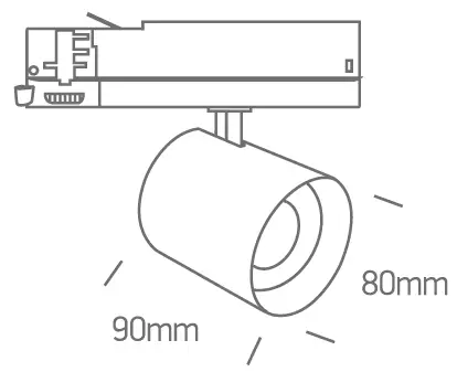 one LIGHT 65660AT Adjustable Power Spot Track light-1