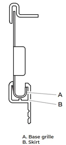 JENNAIR JBSS42E22L 42 Inch Counter Depth Built In Side by Side Refrigerator - Base grille