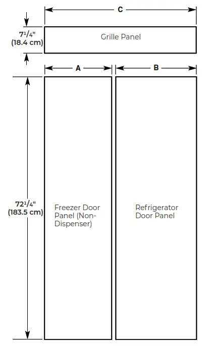 JENNAIR JBSS42E22L 42 Inch Counter Depth Built In Side by Side Refrigerator - PANEL