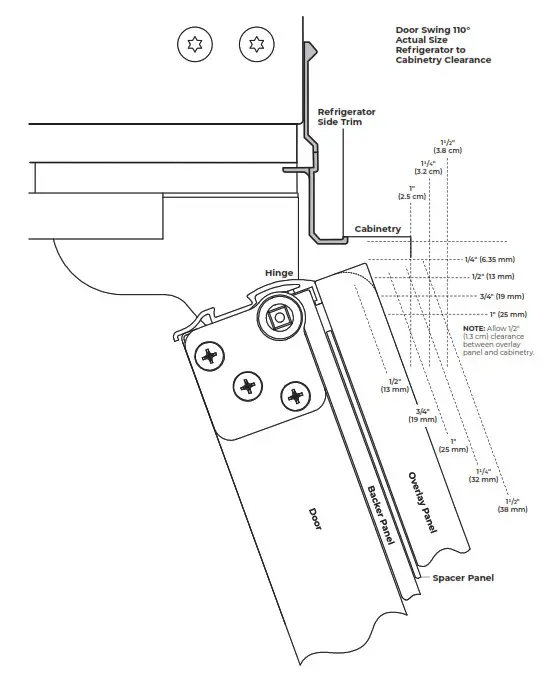 JENNAIR JBSS42E22L 42 Inch Counter Depth Built In Side by Side Refrigerator - Swing