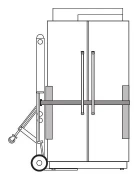 JENNAIR JBSS42E22L 42 Inch Counter Depth Built In Side by Side Refrigerator - handles