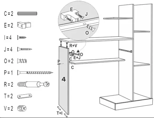 JCM Office Furniture Desks and Tables - part list 8