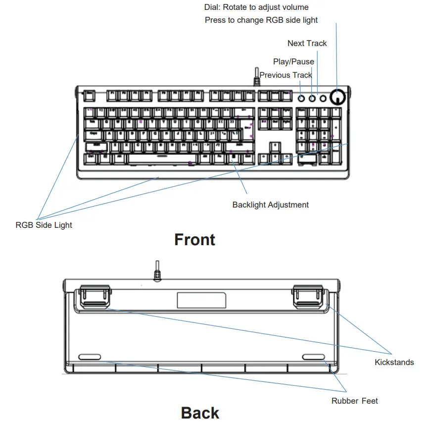 QUDO PRO MK12 Typhoon Mechanical Gaming Keyboard - Figure 1