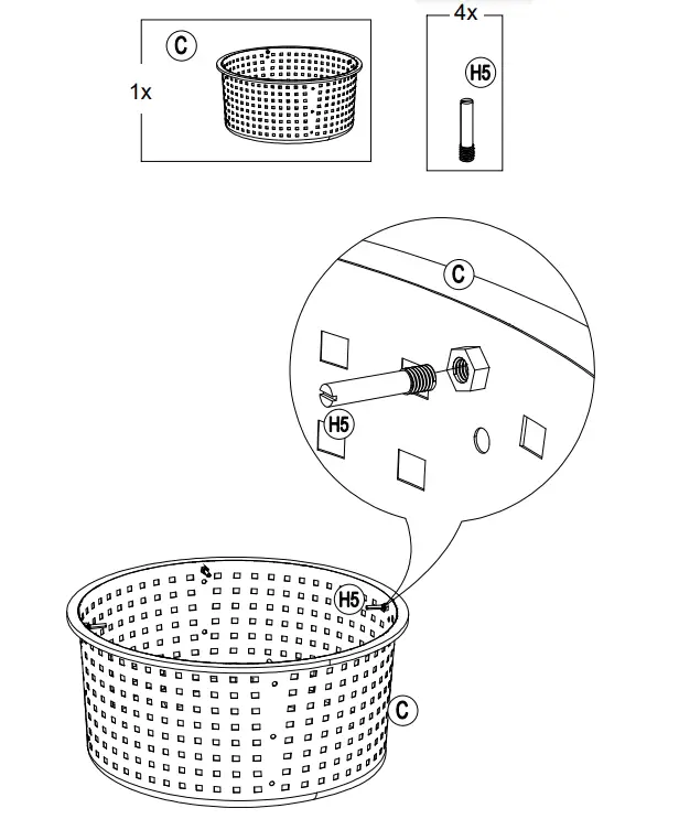 SUNJOY GROUP A301026800 Woven 30 Inch Outdoor Round Wood Burning Firepit - Fig 15