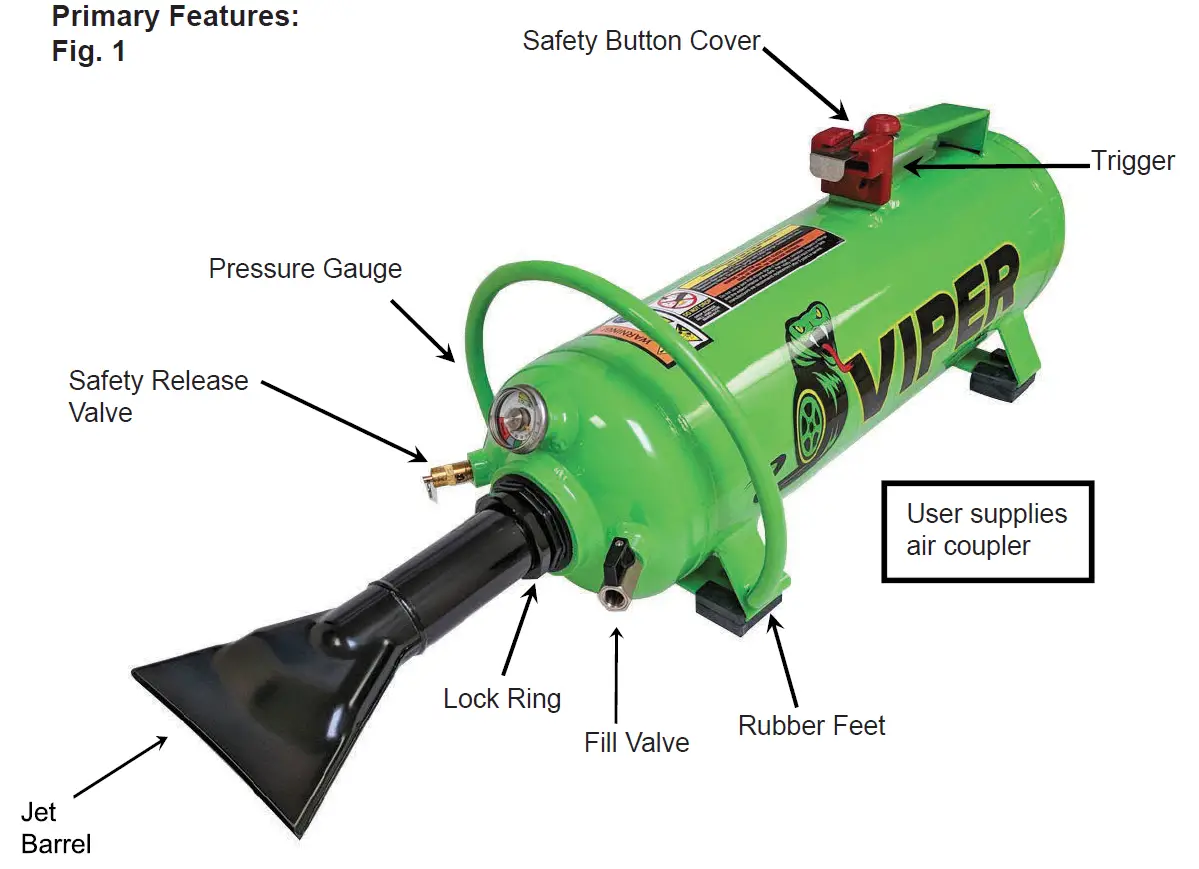 TSI VIPER VP18AL 18 Liter Viper Tire Bead Seater 1