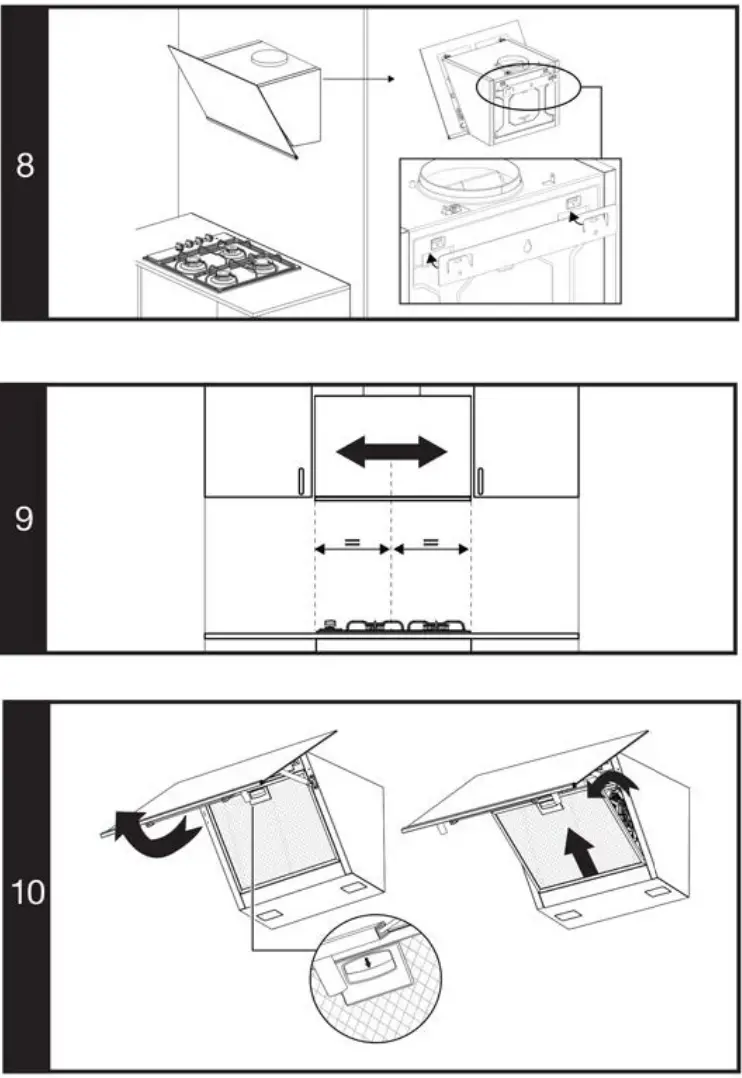 GRUNDIG GDSP2474BBSC Black Chimney Hood - fig 6