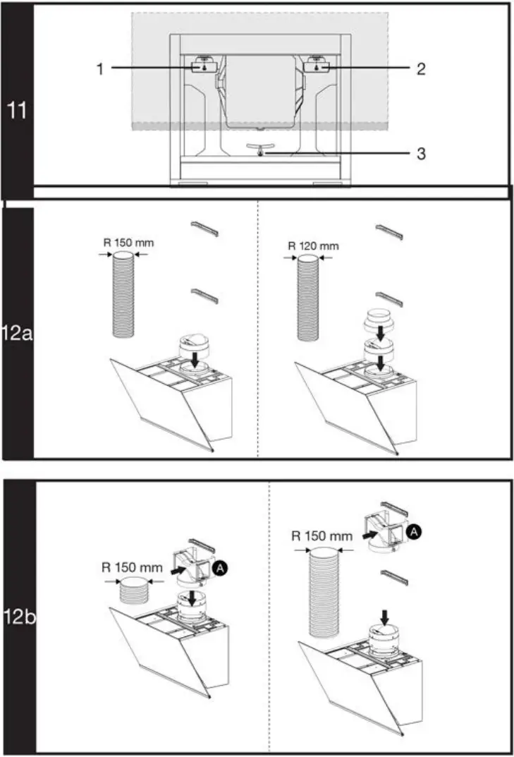 GRUNDIG GDSP2474BBSC Black Chimney Hood - fig 7