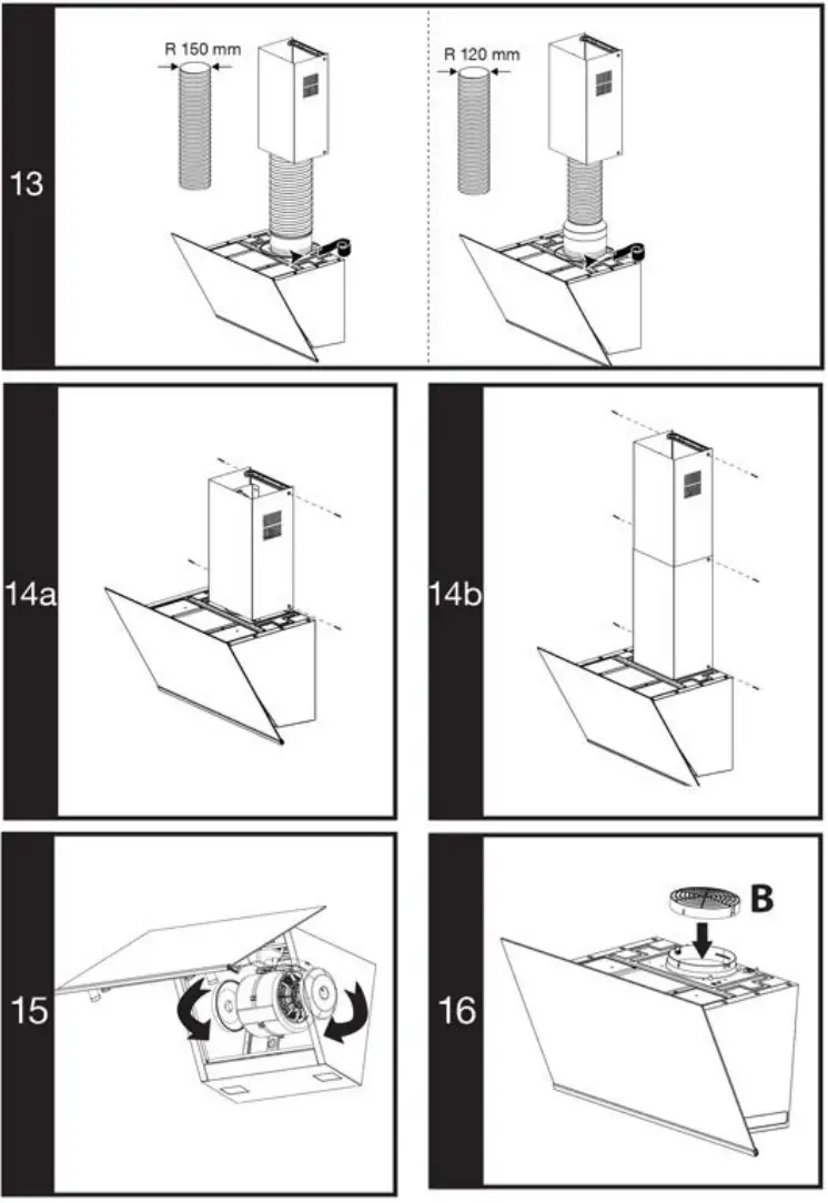 GRUNDIG GDSP2474BBSC Black Chimney Hood - fig 8
