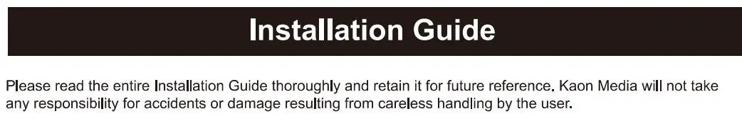 KAON KSTB 6200 IP Set Top Box Installation Guide