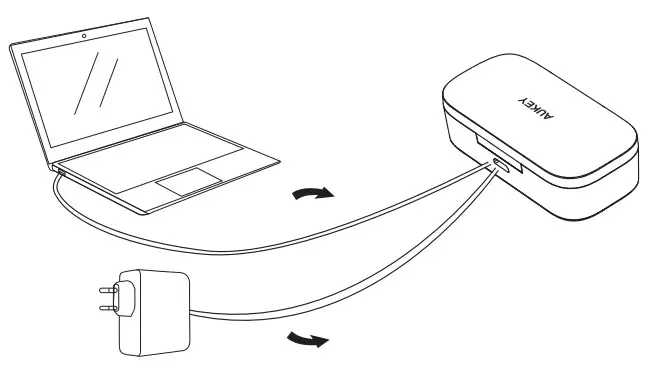 AUKEY EP-T21 True Wireless Earbuds with Noise Cancellation Mic - CHARGING
