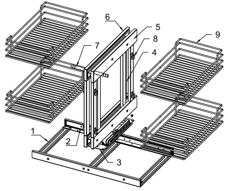 SortWise SW POCS CK003 20 Inch Blind Corner Organizer