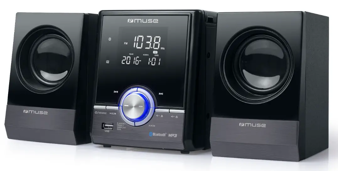 muse M-38 BT Micro System CD-MP3 with Bluetooth
