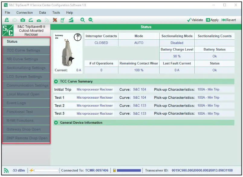 S C TripSaver II Cutout Mounted Recloser Outdoor Distribution Kit - Configuration 2