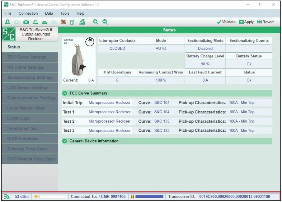 S C TripSaver II Cutout Mounted Recloser Outdoor Distribution Kit - Configuration 4