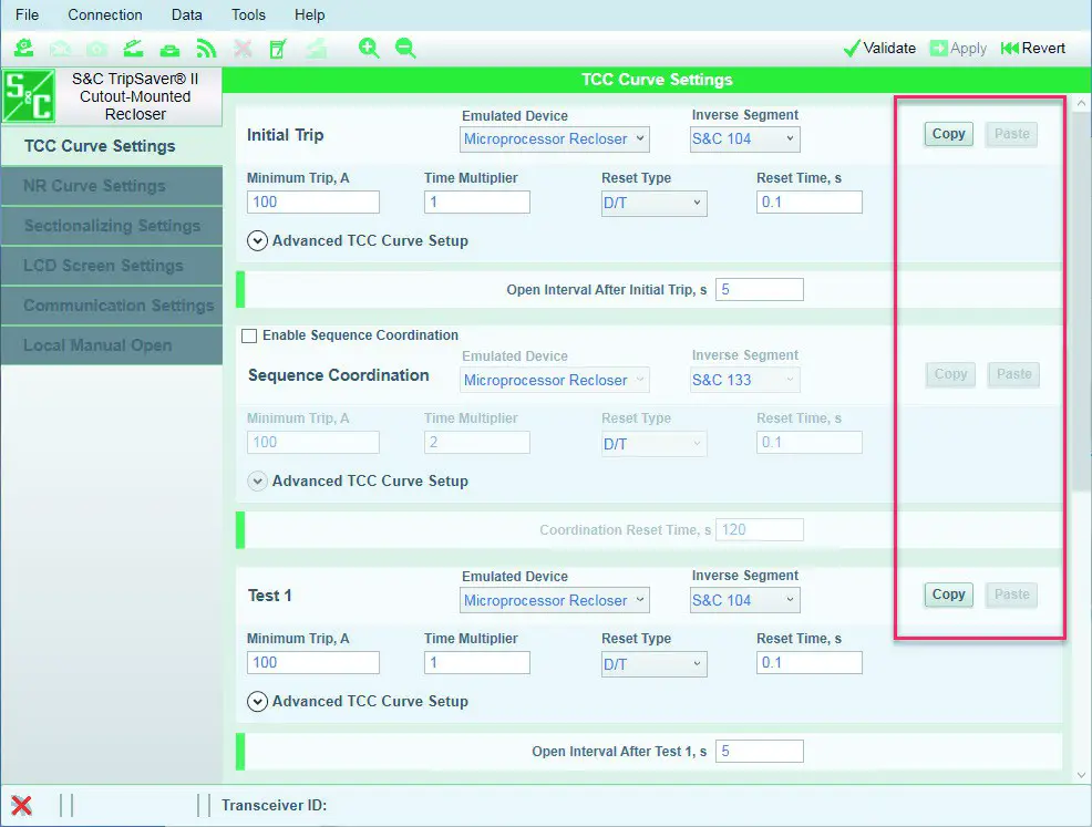 S C TripSaver II Cutout Mounted Recloser Outdoor Distribution Kit - Configuration 48