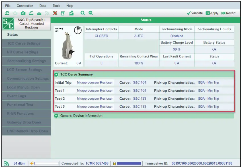 S C TripSaver II Cutout Mounted Recloser Outdoor Distribution Kit - Configuration 87