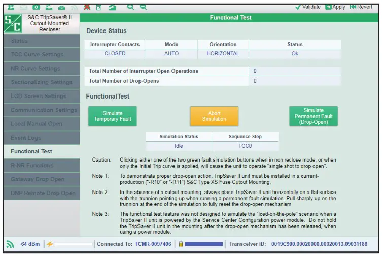 S C TripSaver II Cutout Mounted Recloser Outdoor Distribution Kit - Configuration 98