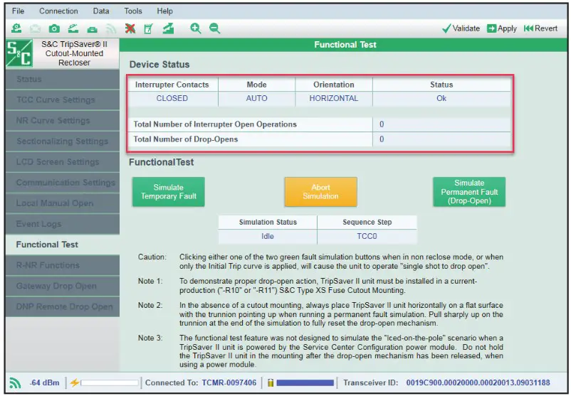 S C TripSaver II Cutout Mounted Recloser Outdoor Distribution Kit - Configuration 99