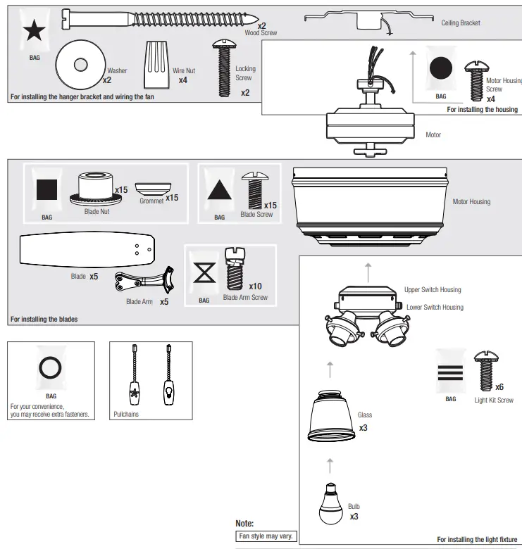 Hunter Shady Grove Low Profile Ceiling Fan - Fig 2
