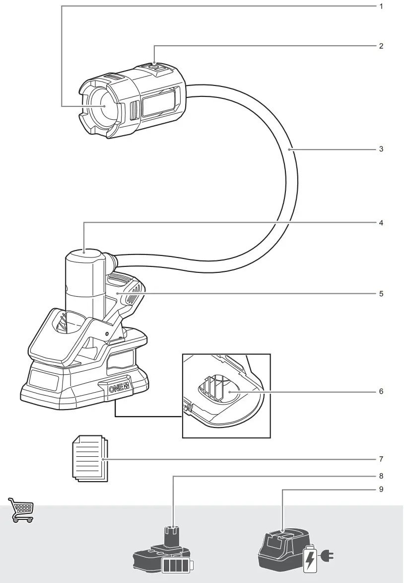 RYOBI RLCF18 Cordless LED Clamp Flex Light - Figure 1