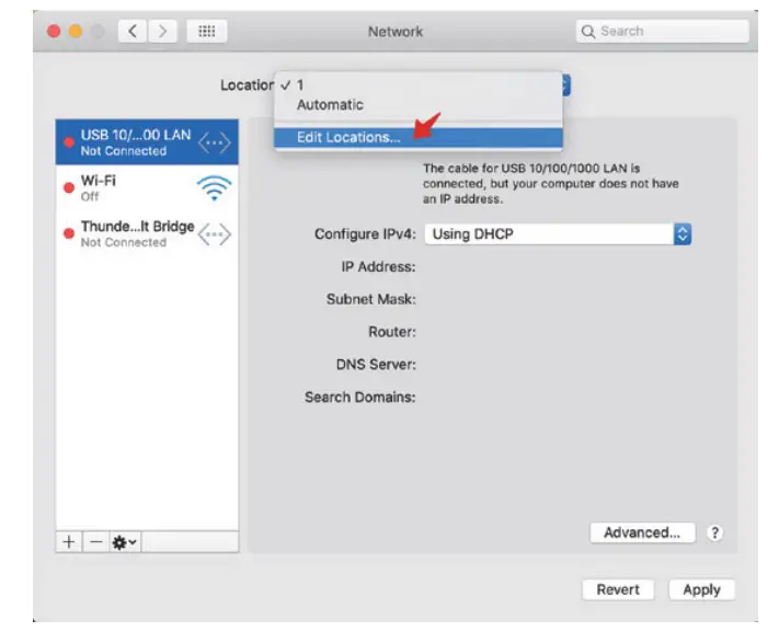 How to create a new location of IP address