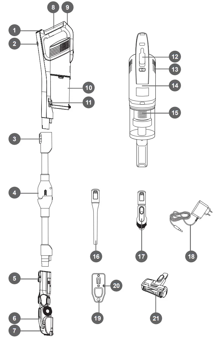 Qilive Q 5328 Handstick VC with Flexible Tube-