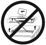 VIVO DESK-V102EW Controller - Caution 1