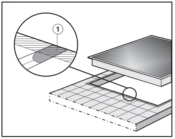 Miele KM7899 2FL Induction Cooktop - Tiled worktop