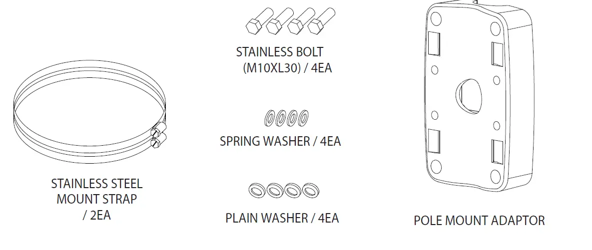 Hanwha-Vision-SBP-300KM1-Corner-Mount-Adaptor-Pole-Mount-Adaptor-2