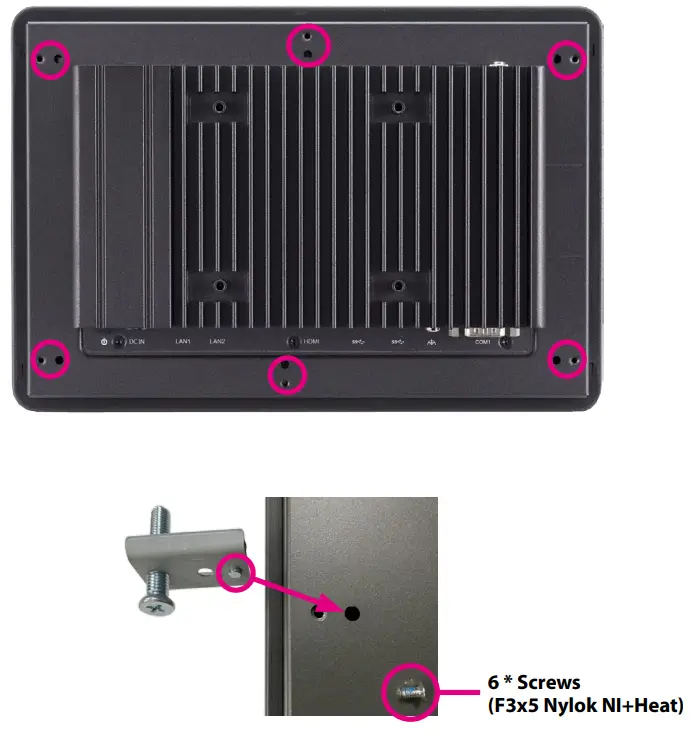 NEXCOM XPPC 10-200 Wide Screen Touch Computer - clamps along