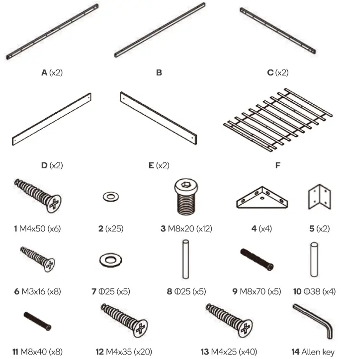 kogan KAPARKEBQBA Parker Bed component