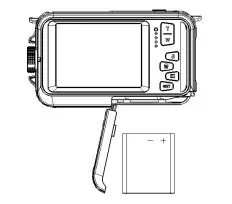 GoXTREME 2203469 Reef Action Cams -Installing lithium battery