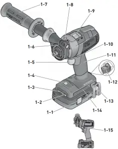 FESTOOL TPC 18 4 Cordless Impact Drill - 1