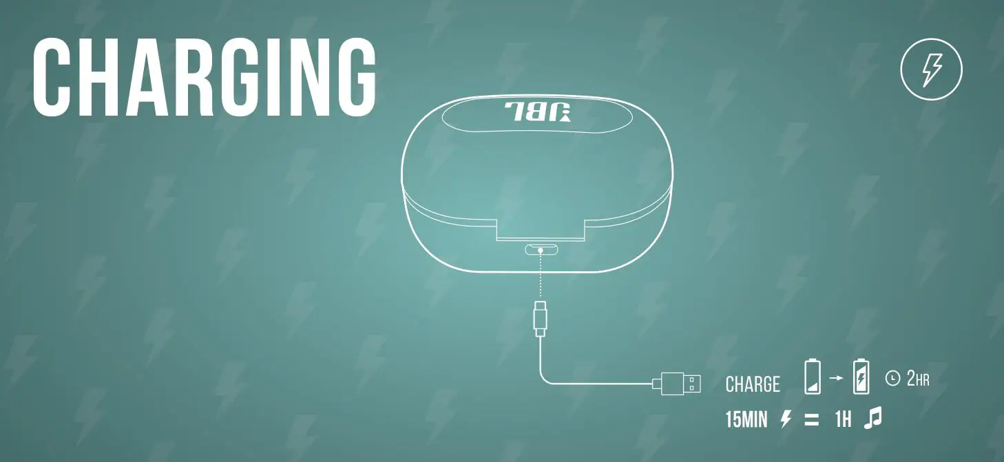 JBL Tune 115 TWS Headphone - charging