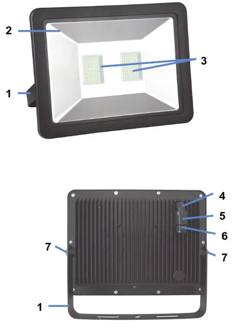 WeTeLux 900835 6500K 100 W LED Floodlight- Overview