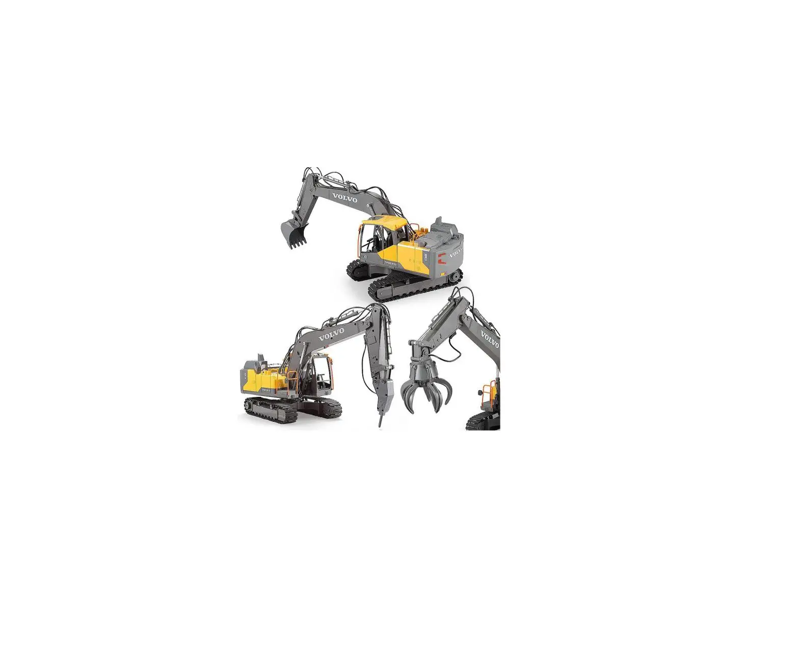 Double Eagle E568-003 1/16 Rc Excavator With Drill Grab 3-in1 Toy Car With Remote Control User Manual