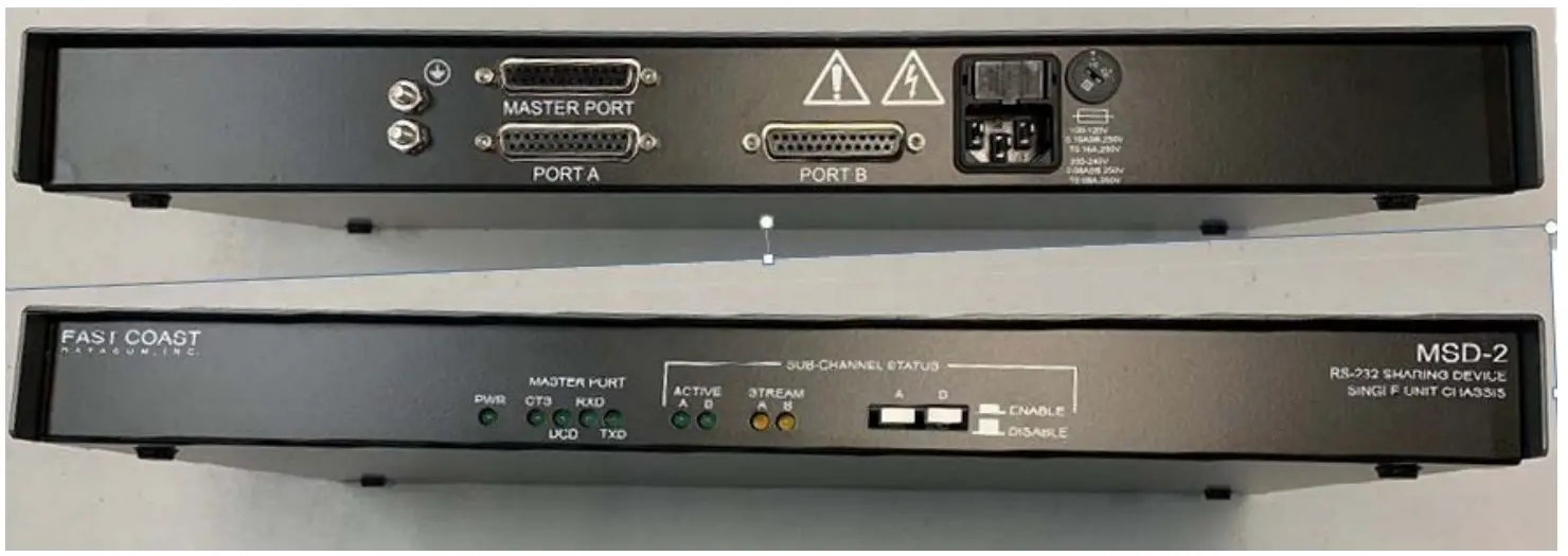 EAST COAST DATACOM MSD-2 RS-232 Modem Sharing Device fig4