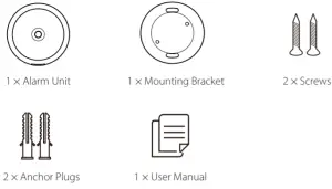 X SENSE xs03 Photoelectric Somke Alarm - Package Contents
