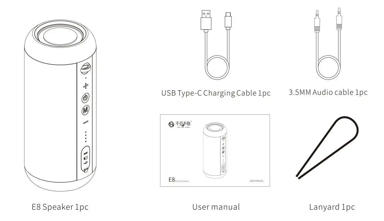 Stage10 E8-L Bluetooth Speaker - Packing details